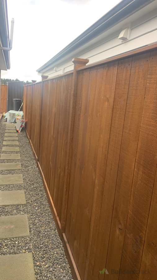 New fence with Painted with stain