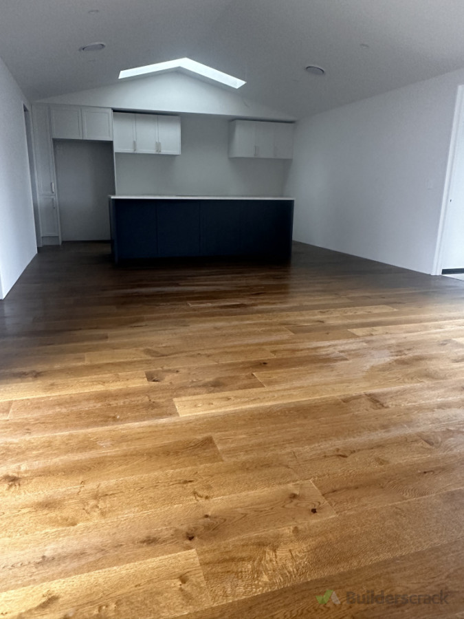 Timber engineered oak floor (glue fixed)