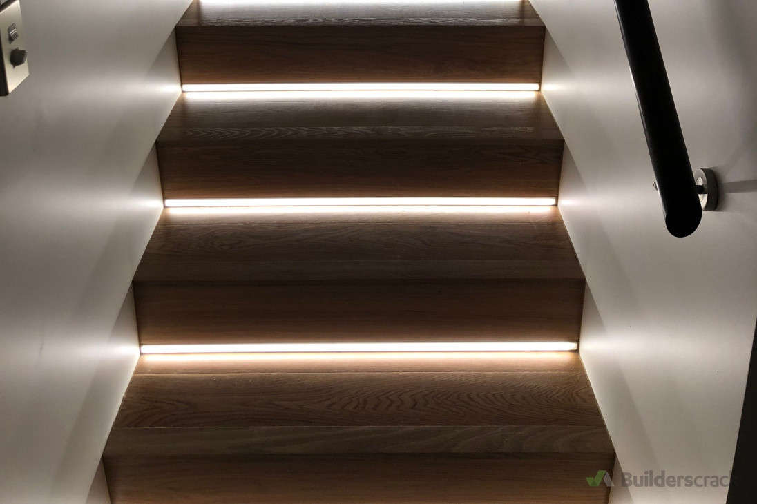 Stairs with LED lights