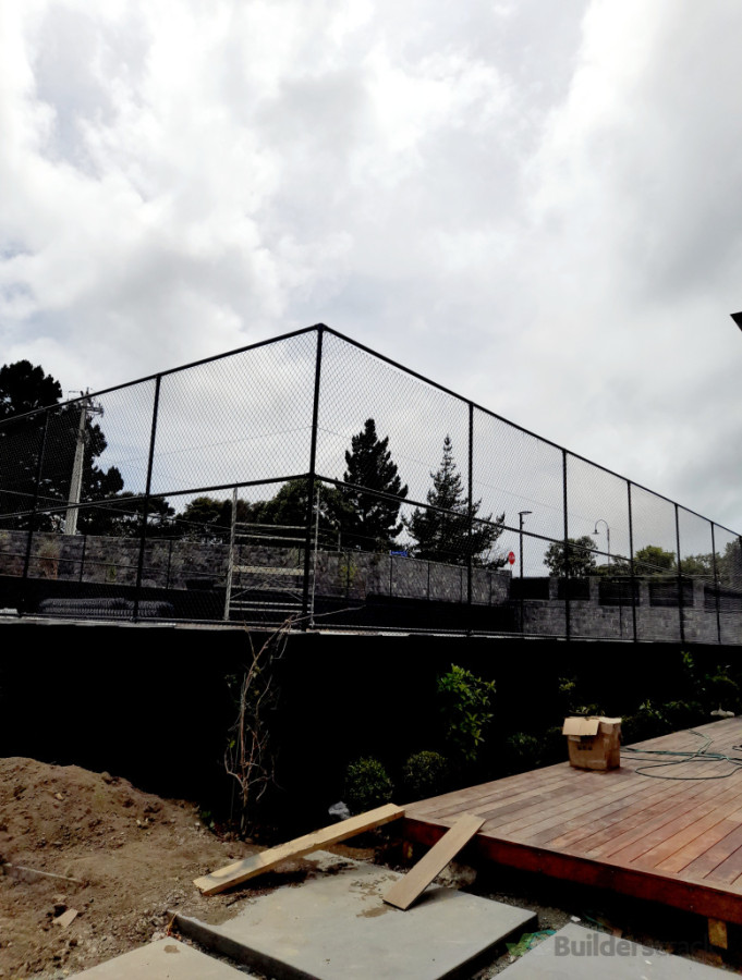 3 Meter high Tennis court installed for a happy customer in parnell.