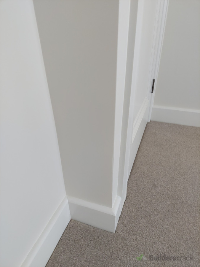 The finished result after plastering and then painting the walls, door and trims.