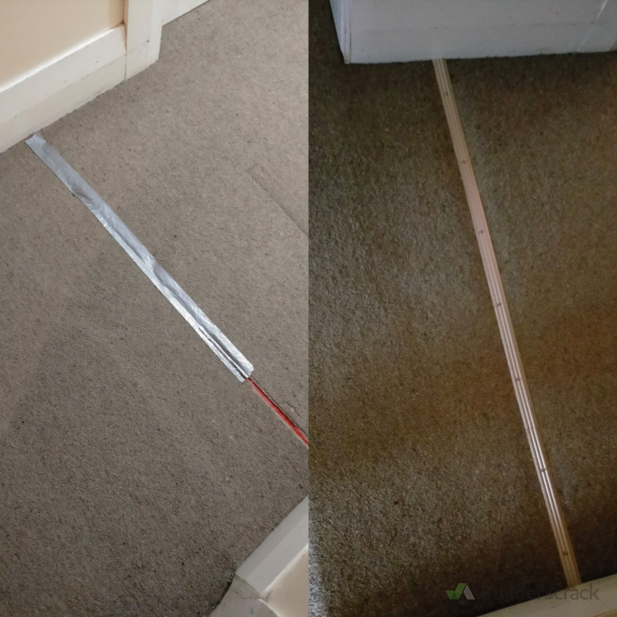 Carpet strip installed.