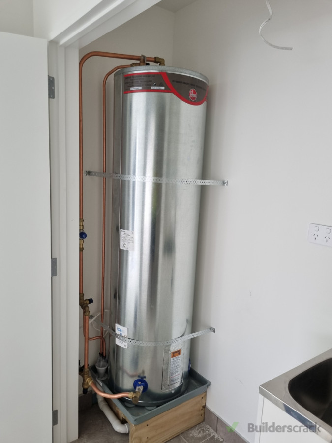 Installation of hot water cylinder