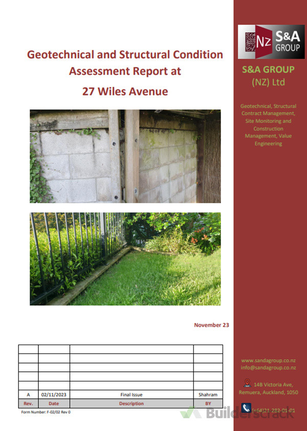 Geotechnical and Structural Condition Assessment