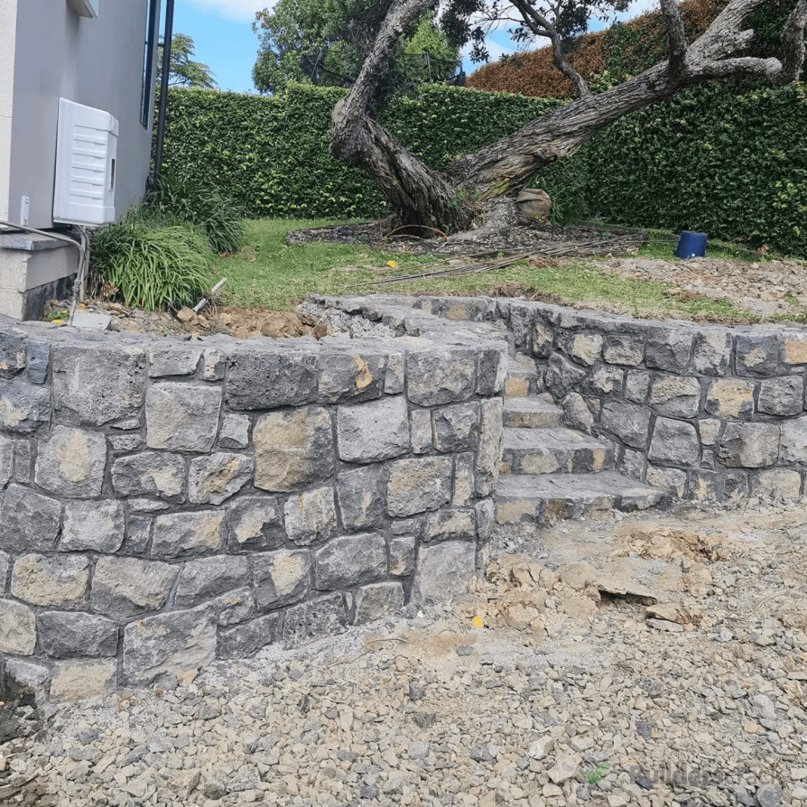Retaining Stonewall with steps.