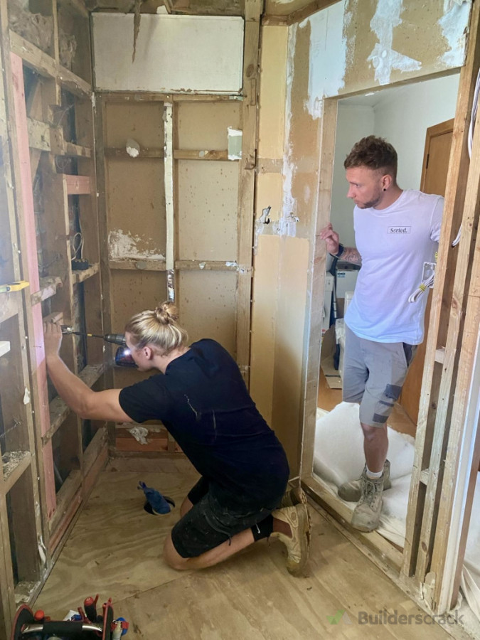Shower / laundry cupboard and wall removal!