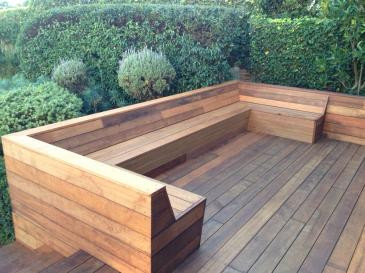 Kwila bench seat built by James in Herne Bay