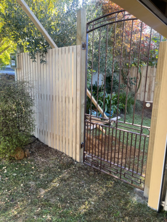 Partial fence with gate