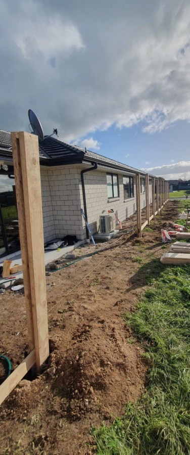 Post and bottom rail install