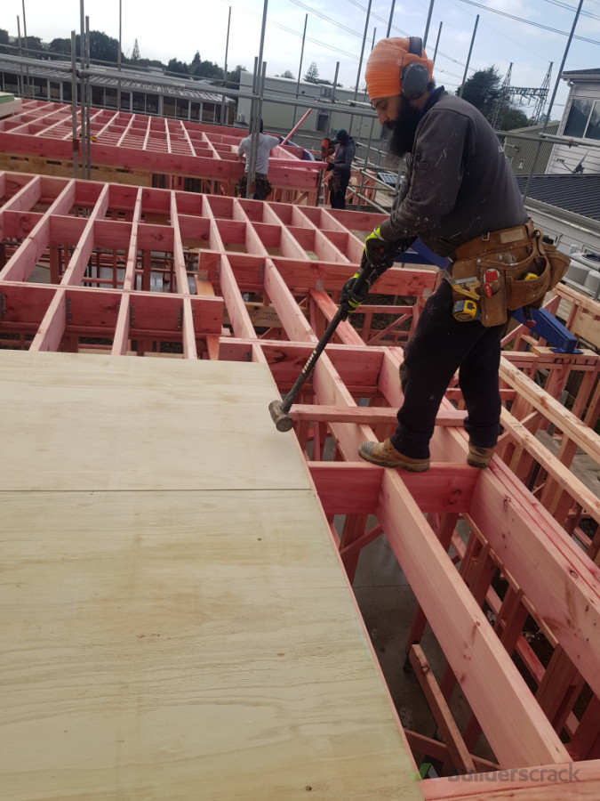 Installation of midfloor sheets