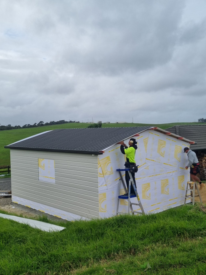 Double garage build in Helensville