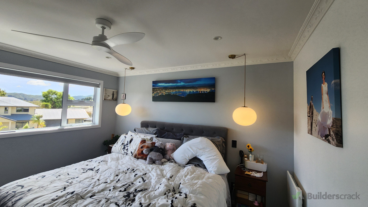 Pendant lights and ceiling fan