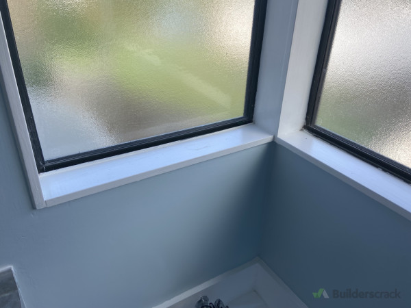Rotten window sill replacement and bathroom repaint