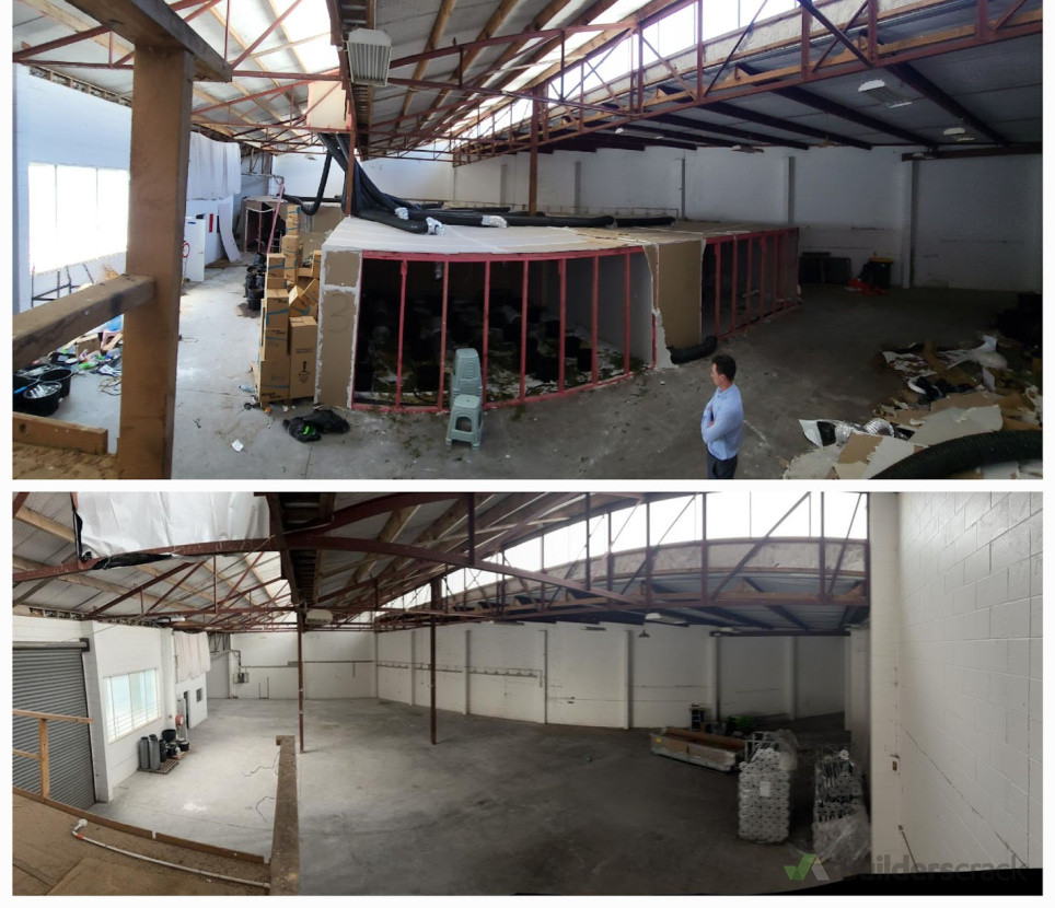 View Rd, removal of internal fitout from warehouse