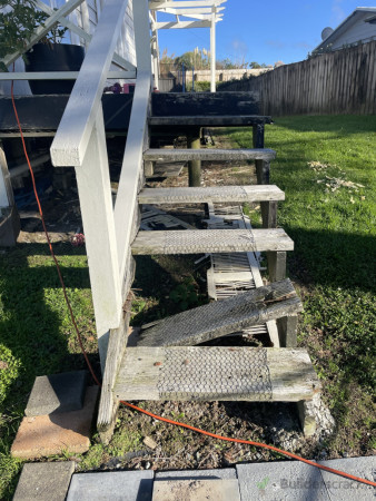 Remove old rotten steps and install new