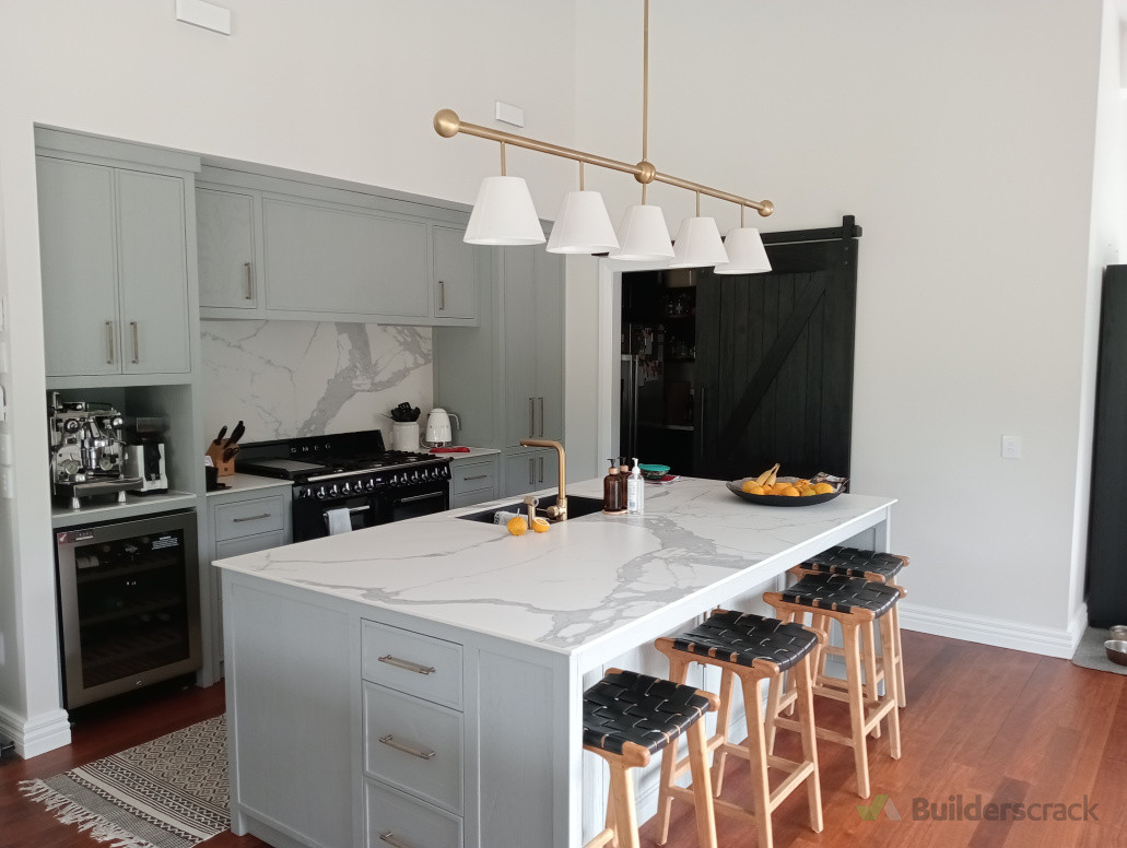 New kitchen, barn door, lights, butlers pantry