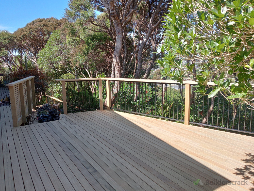 New deck, balustrades