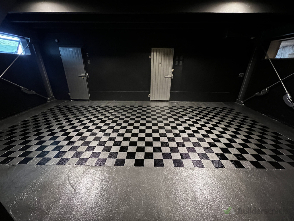 Concrete tile Surface prep and Specialised coating. Dance floor for a Bunker.