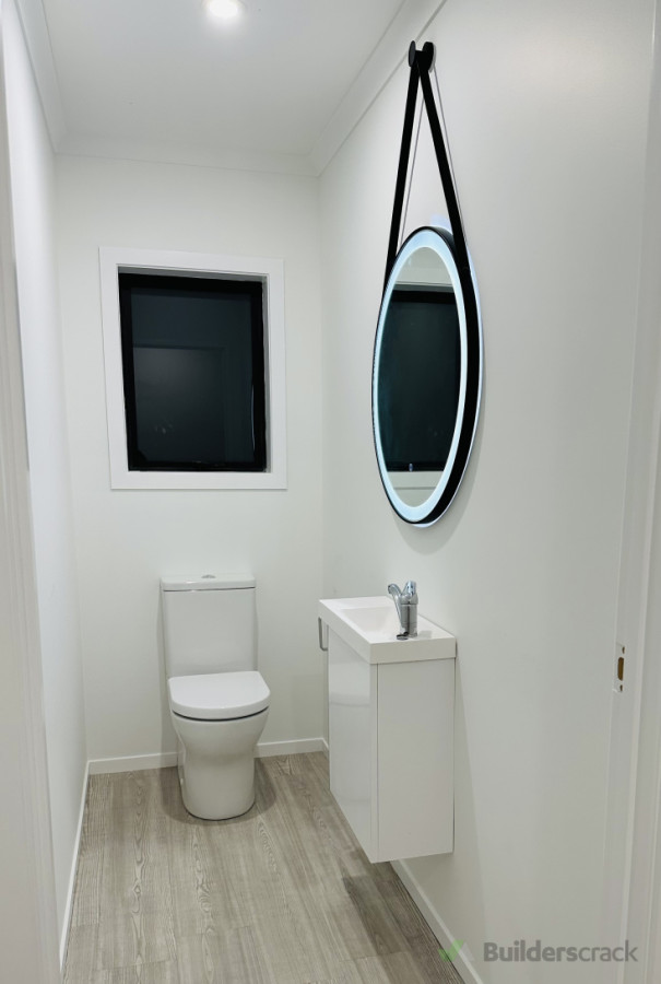 Bathroom mirror light install