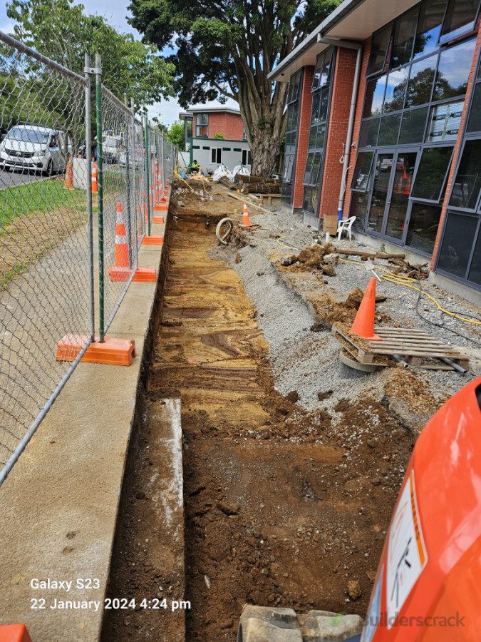 Excavating for new footings