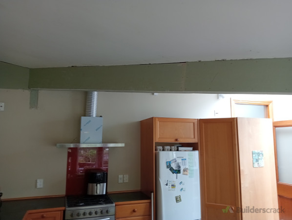 New beam installed and plasterboard installed