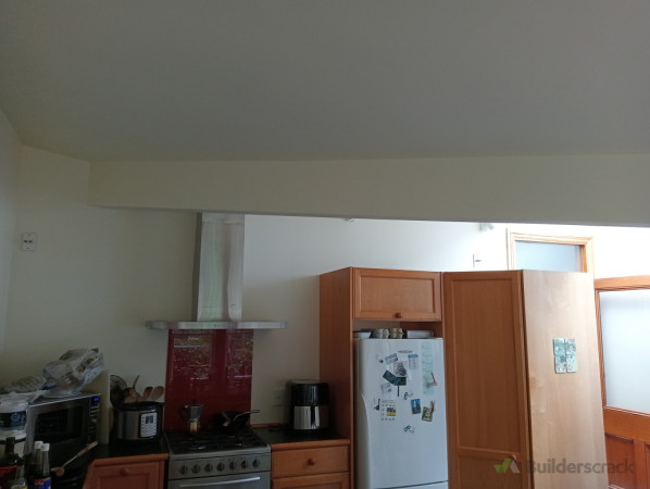 Complete - plastered and painted entire kitchen