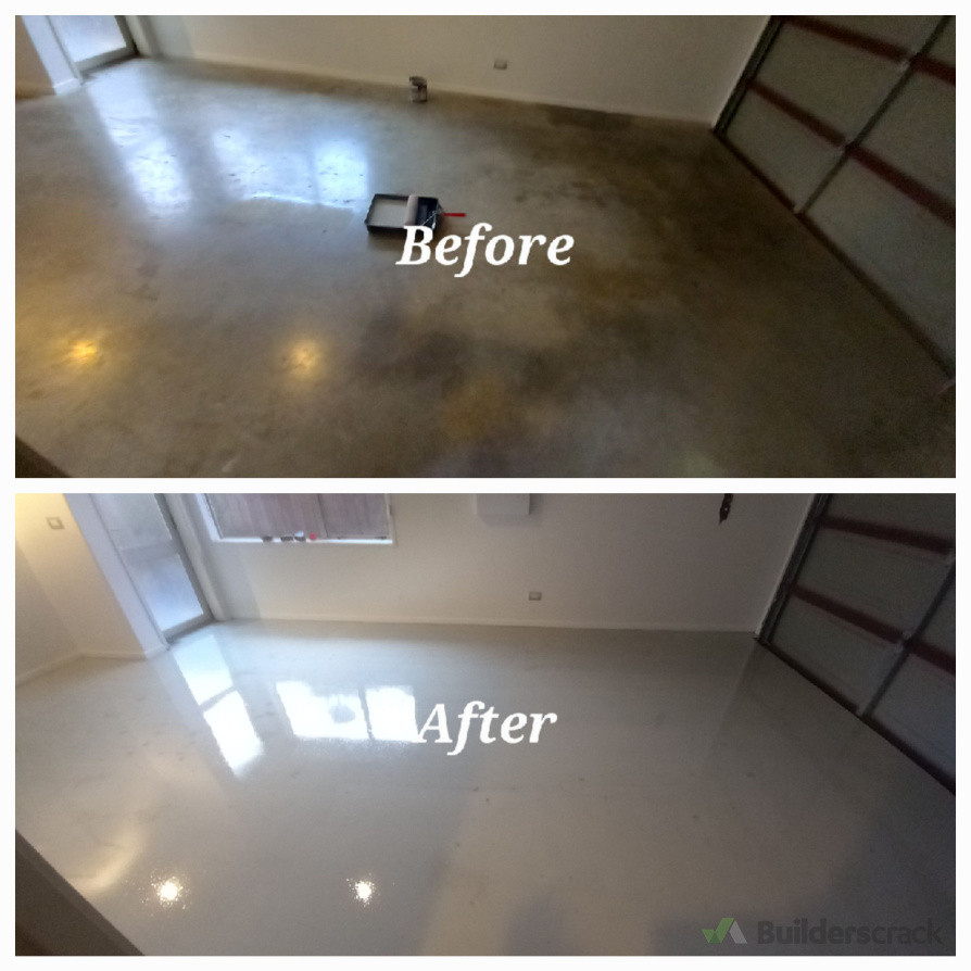 I used concrete paint to liven up the floor, giving it a good shine.