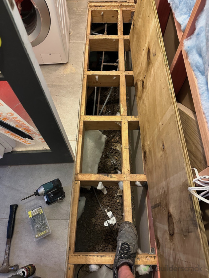 Nog out to prepare for flooring repair