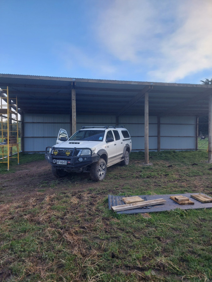 100m2 pole shed build Martinborough