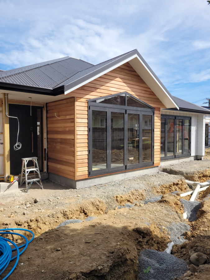 Brand new home build Upper Hutt. Vertical Cedar Cladding