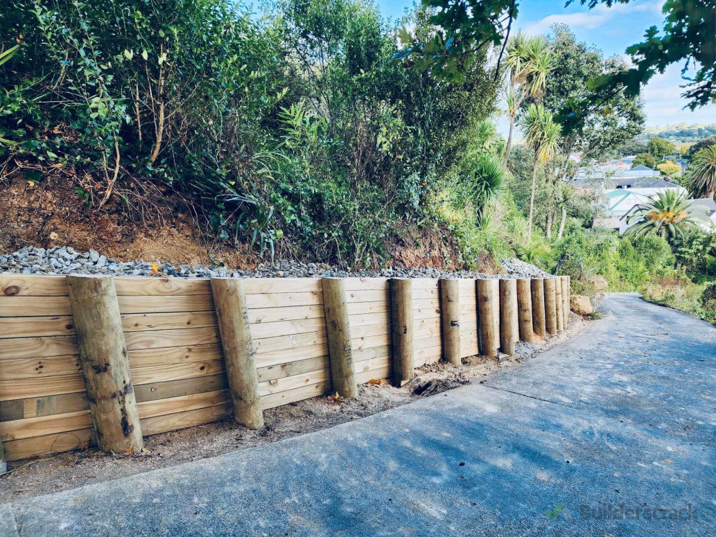 Recently Completed Retaining Wall