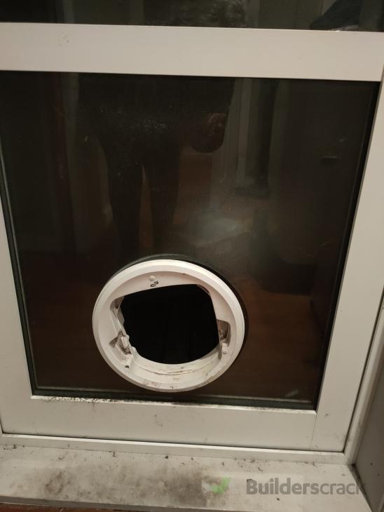 Dog door install in double glazed glass ( 976840) Builderscrack