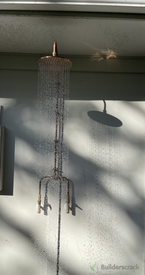Outdoor shower I had the pleasure installing in kawau island.