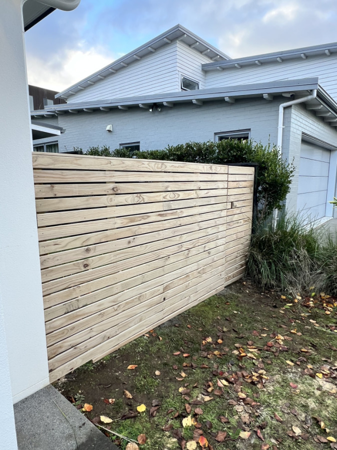 Horizontal Fence + Gate