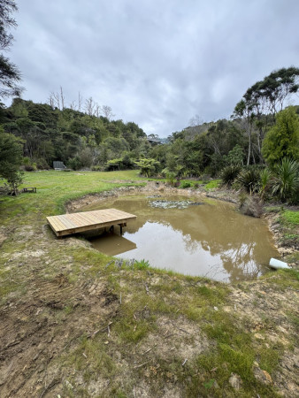 Pond and jetty finished