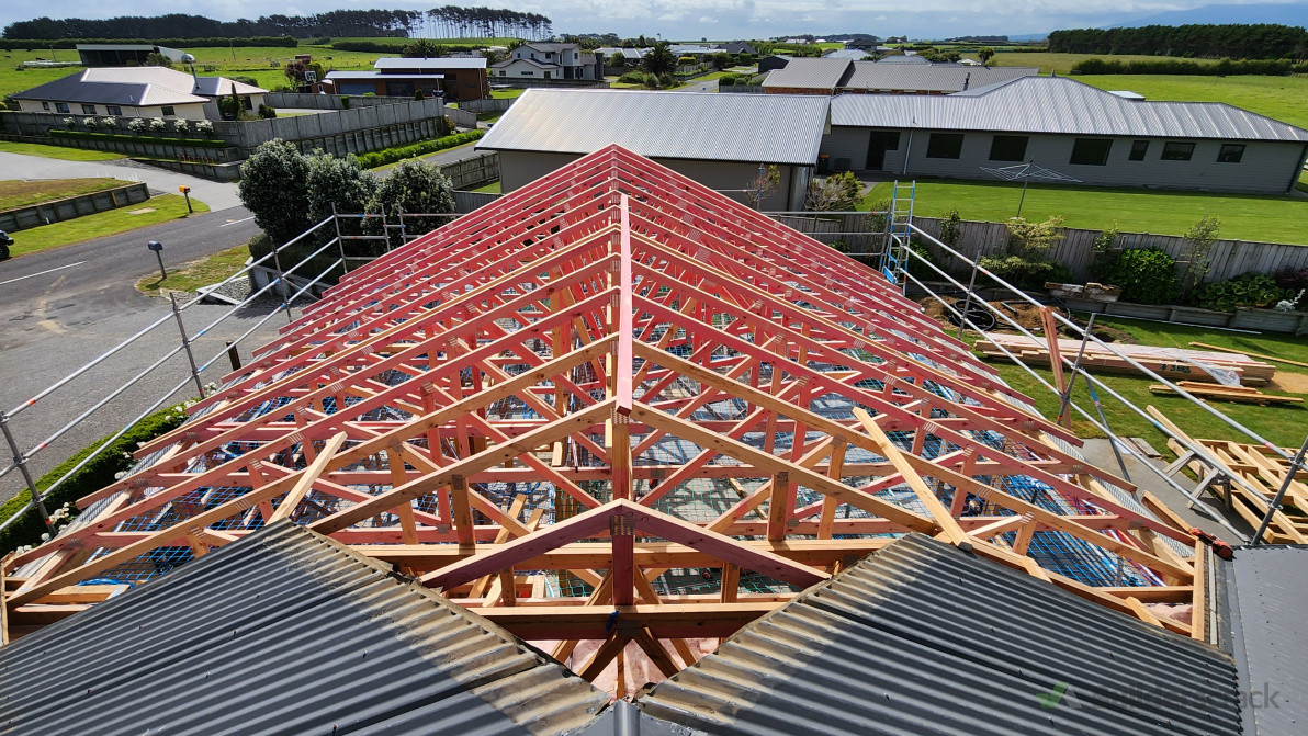 Extension Trusses tying into existing house