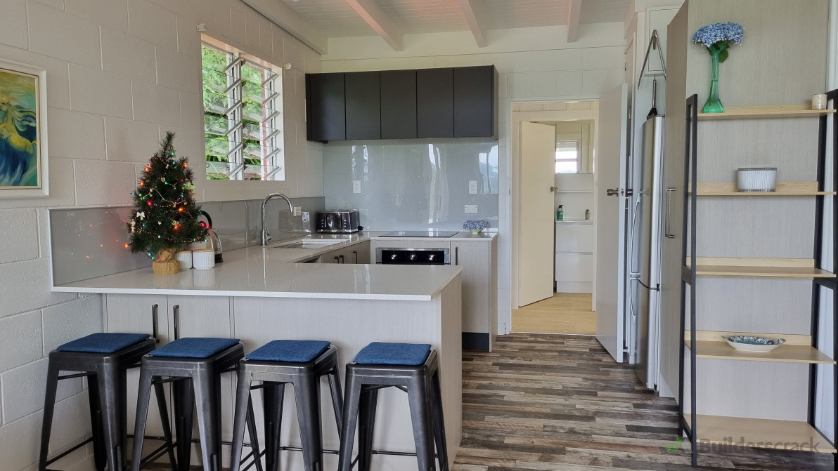 Complete reno at bach in Tutukaka. New kitchen, flooring, paint.