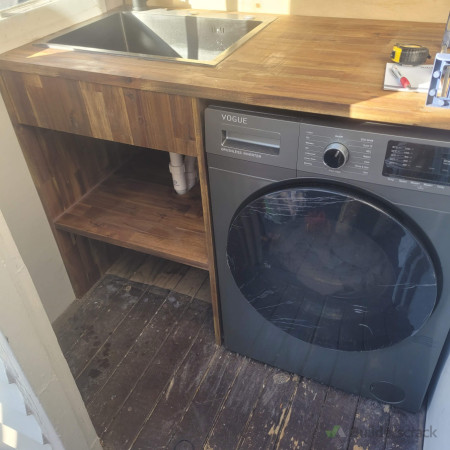 Bench in, and sink in.