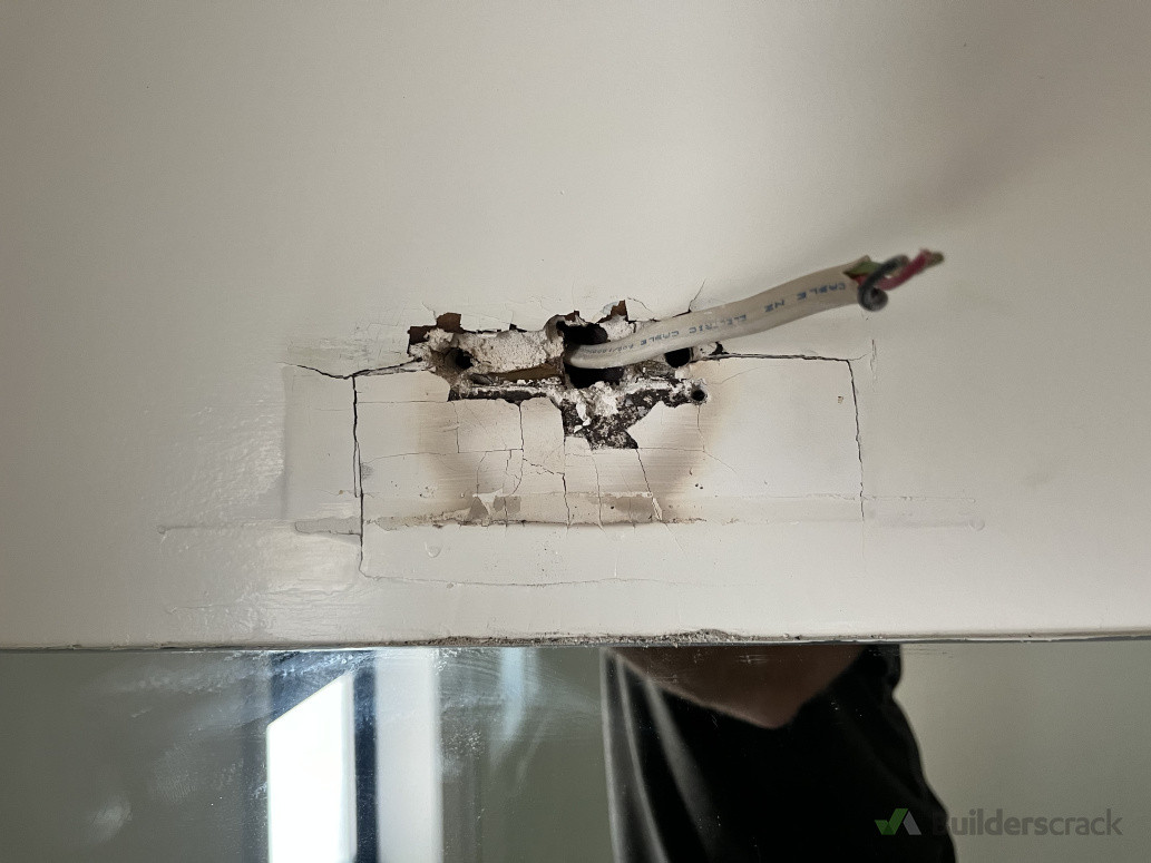 Bathroom light patch and replace.