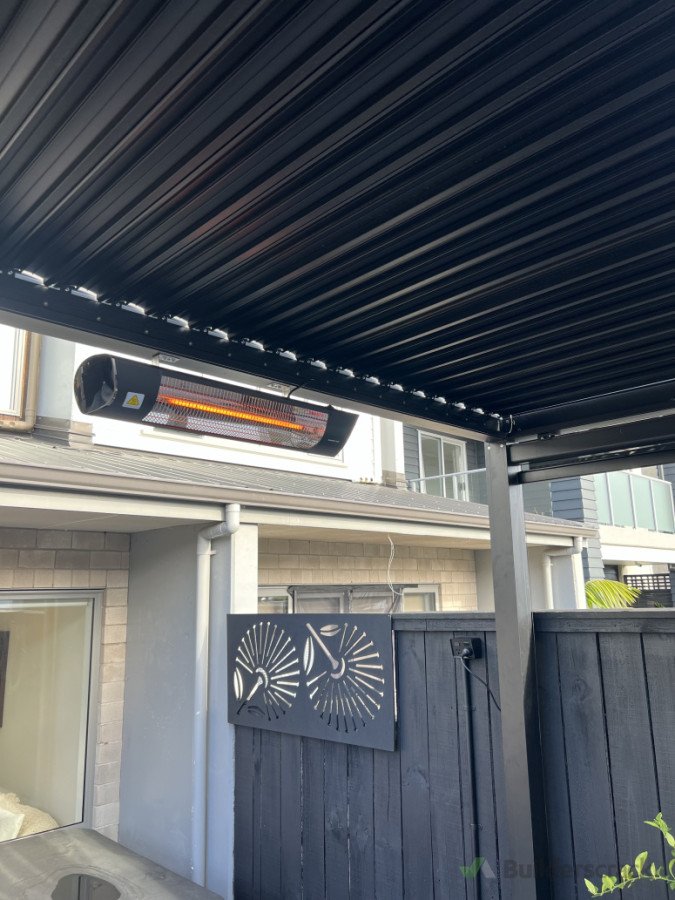 Outdoor heater installed just in time for the winter season