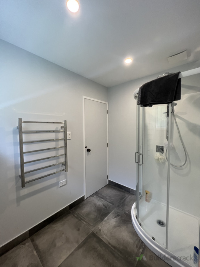 Full bathroom renovation including LED lights, heated towel rail and extraction fan