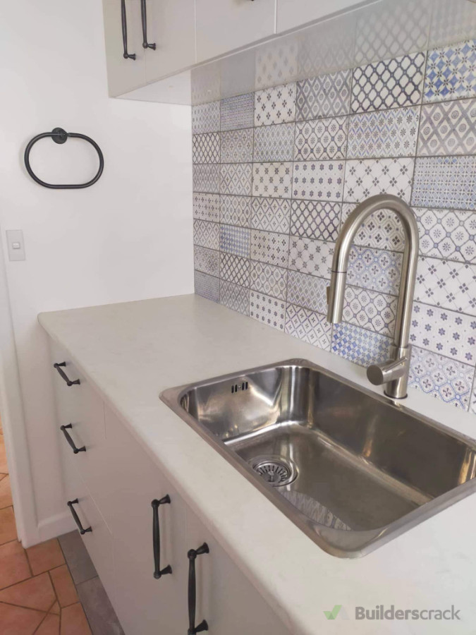 Tiled splash back in laundry