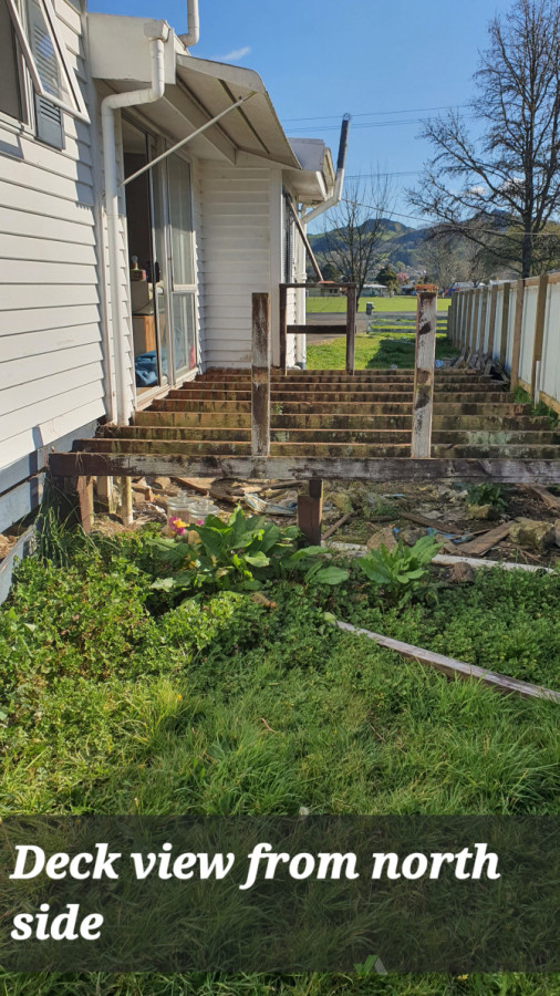 Removal of decayed decayed deck and rails