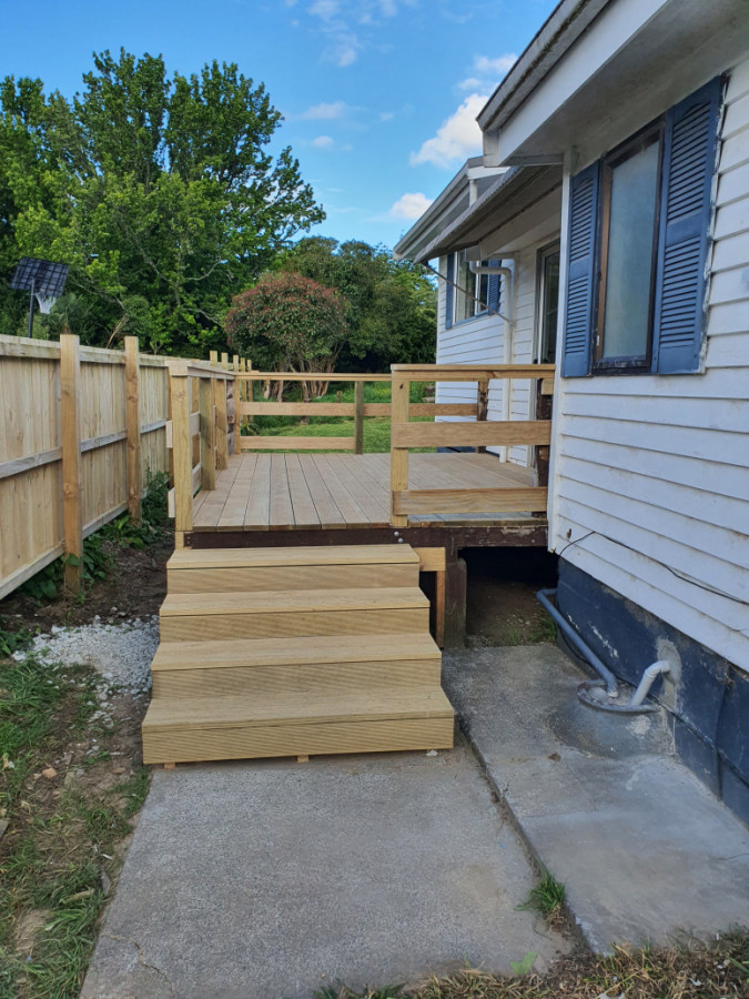 Deck renovation complete. Day three