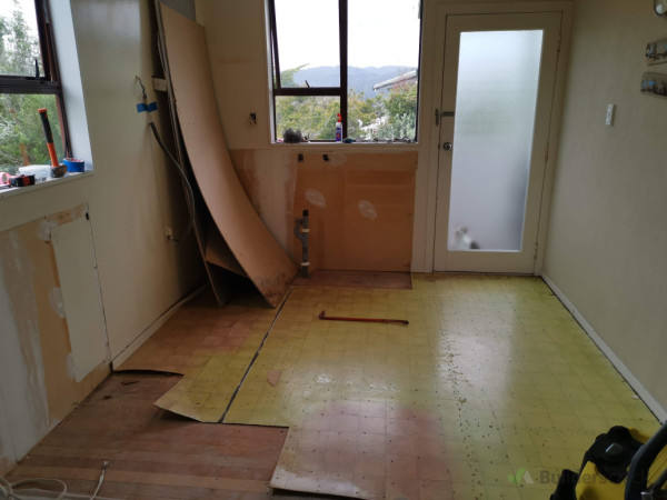 Removing the kitchen and flooring