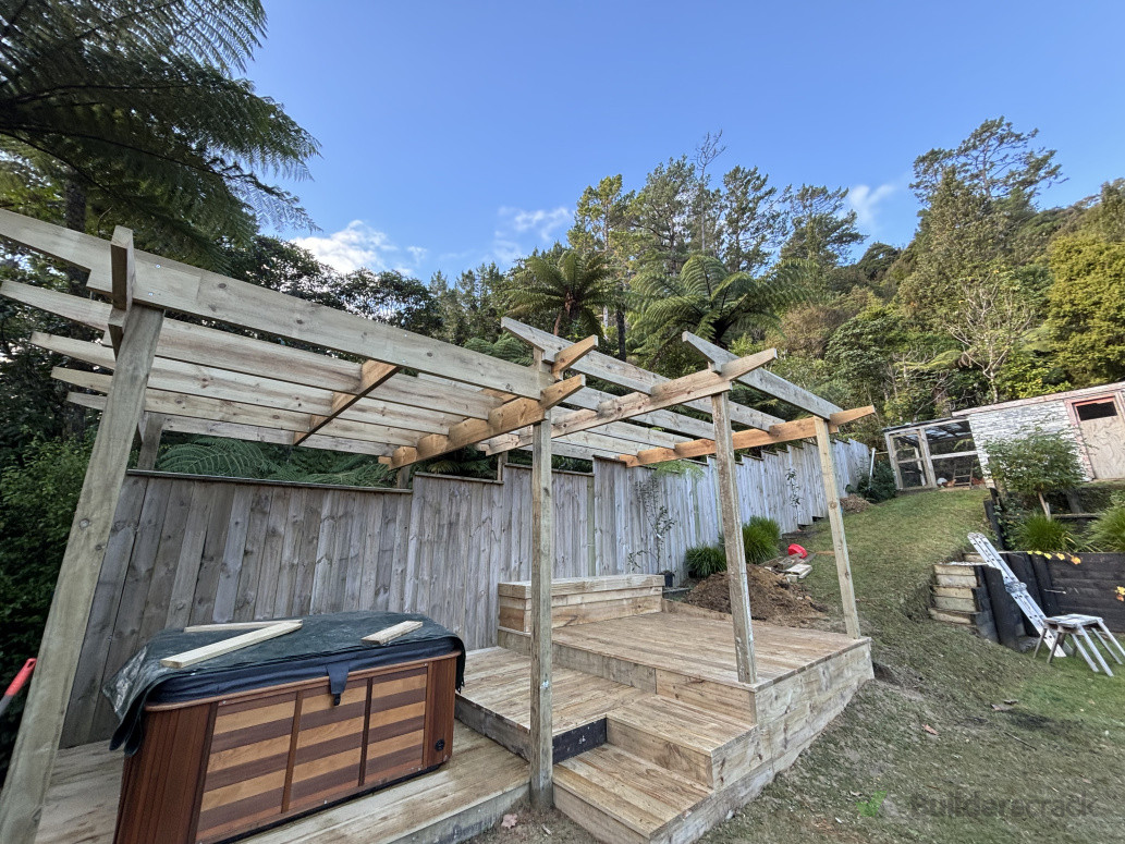 Spa pool Deck and Pergola