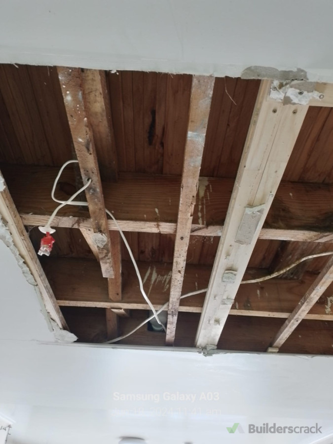 Leaky ceiling removed