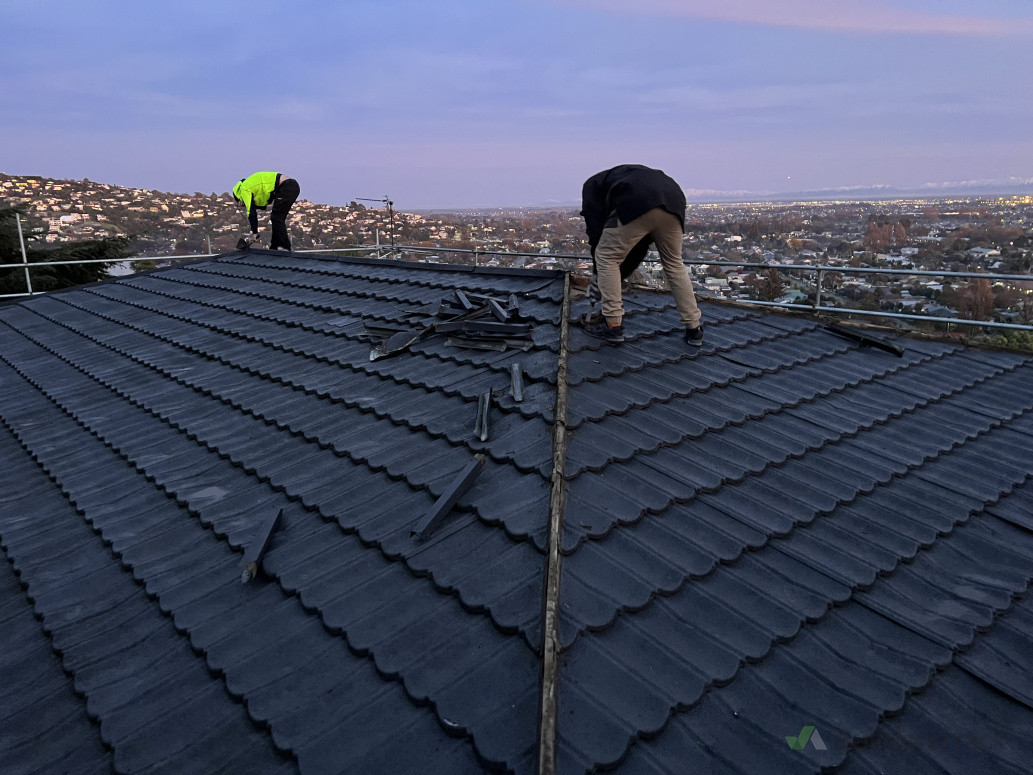 Decromastic tile re-roof before