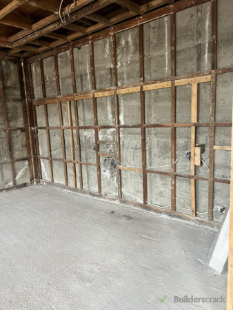 Before - light demo required, new framing installed, new platerboard installed