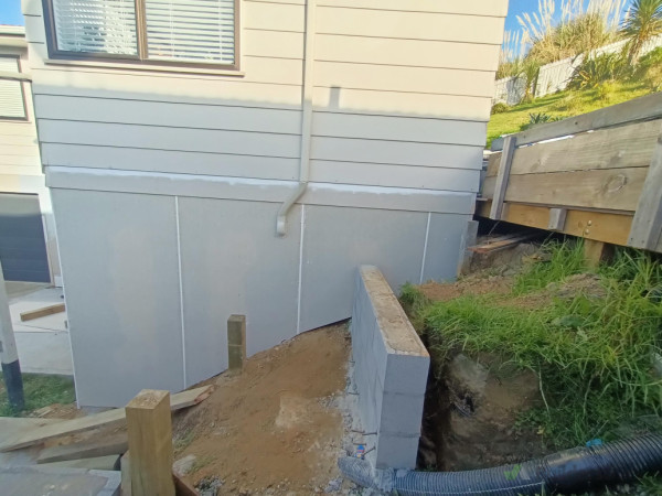 After - new framing and cladding installed